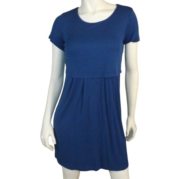 J. Jill Dresses & Skirts - J.JILL Dress, XSP Petite, Blue, Layered, Short sleeve, Stretch, Pockets, buttons